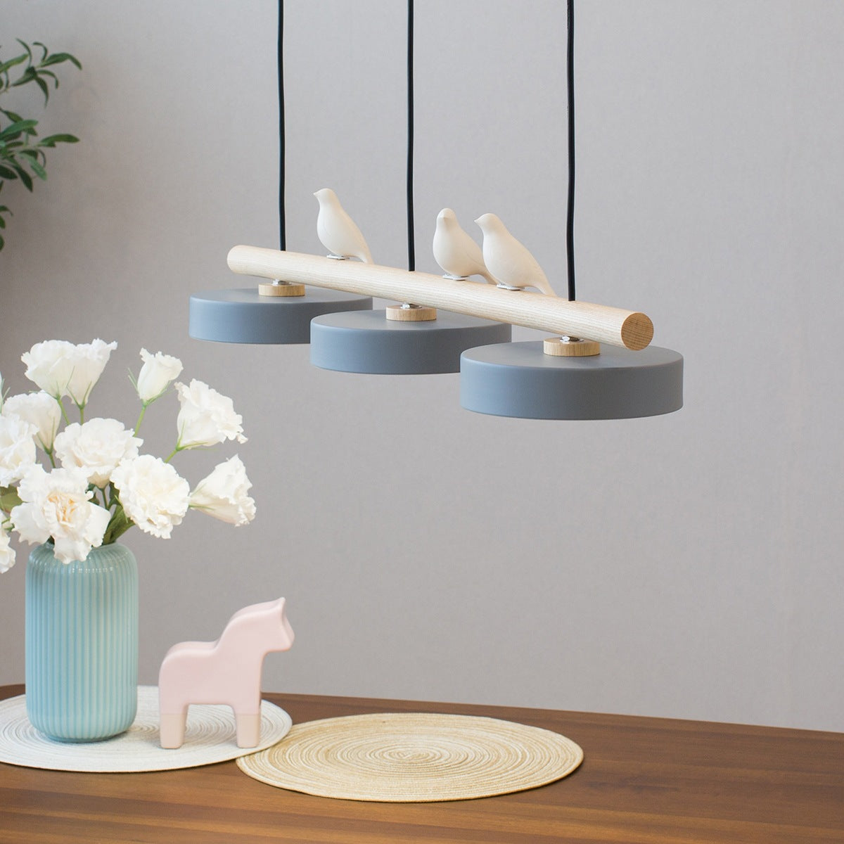 Sculptural Bird Ceiling Light 31 in with Movable Resin Accent LED Dimmable Metal Wood for Dining Room Bedroom Living Room Kitchen Modern Art