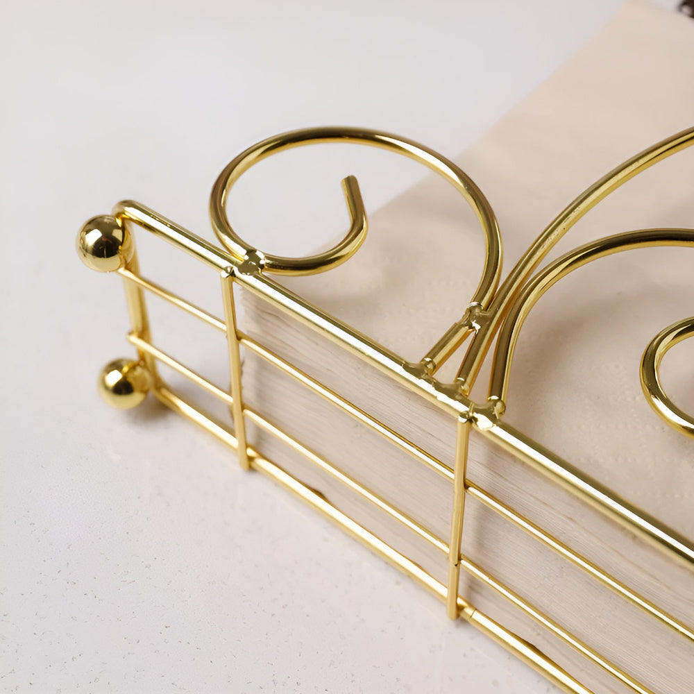 Sienna Napkin Holder for Table - Premium Iron, Space-Saving Design