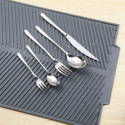 Sileo Silicone Dish Drying Mat - Flexible, Non-Slip Kitchen Essential