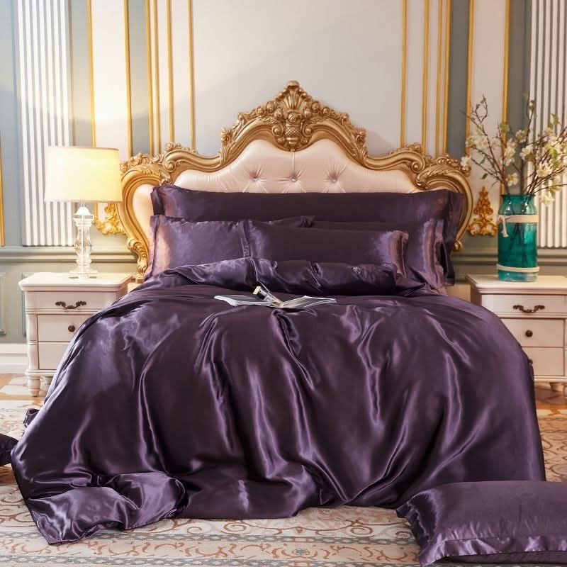 Silk Satin Bedding Collection | 4-Piece Set with Duvet Cover for Ultimate Comfort