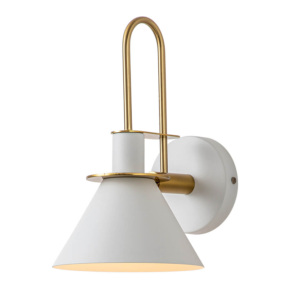 Adjustable Gooseneck Reading Sconce Metal Cone Shade Wall Light for Bedroom Hallway Nightstand Modern Mid-Century Bedside Downlight