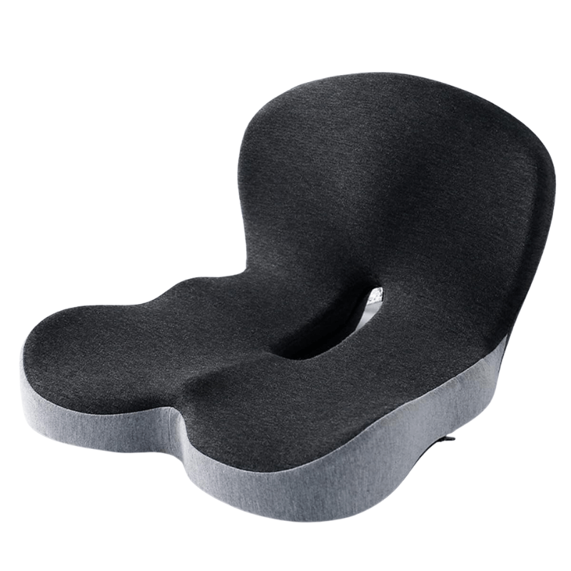 Memory Foam Seat Cushion for Office Chair, Car & Home | Non-Slip Base | Pressure Relief Support for Tailbone, Back & Hips | Portable Everyda