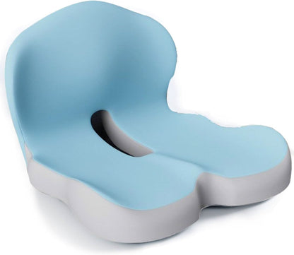 Memory Foam Seat Cushion for Office Chair, Car & Home | Non-Slip Base | Pressure Relief Support for Tailbone, Back & Hips | Portable Everyda
