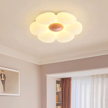 Flush Mount LED Ceiling Light 20 in Diameter Metal Acrylic Fixture for Bedrooms Dining Rooms Living Spaces Low Profile Modern Overhead Light