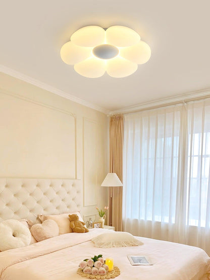 Flush Mount LED Ceiling Light 20 in Diameter Metal Acrylic Fixture for Bedrooms Dining Rooms Living Spaces Low Profile Modern Overhead Light
