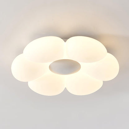 Flush Mount LED Ceiling Light 20 in Diameter Metal Acrylic Fixture for Bedrooms Dining Rooms Living Spaces Low Profile Modern Overhead Light