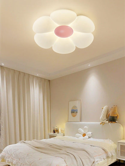 Flush Mount LED Ceiling Light 20 in Diameter Metal Acrylic Fixture for Bedrooms Dining Rooms Living Spaces Low Profile Modern Overhead Light