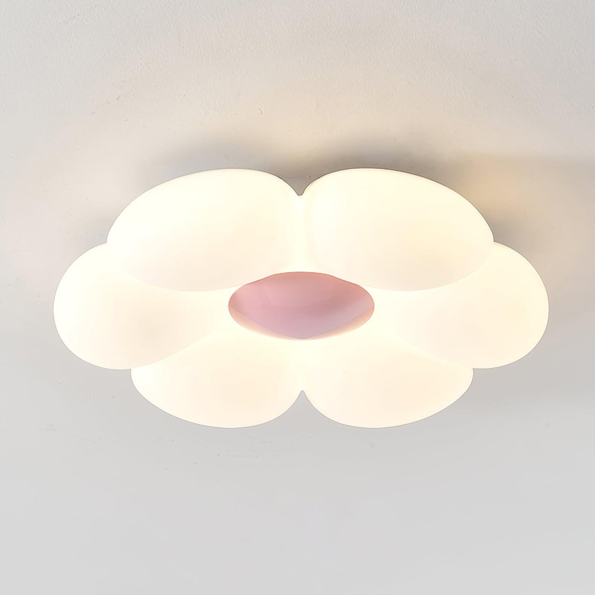 Flush Mount LED Ceiling Light 20 in Diameter Metal Acrylic Fixture for Bedrooms Dining Rooms Living Spaces Low Profile Modern Overhead Light