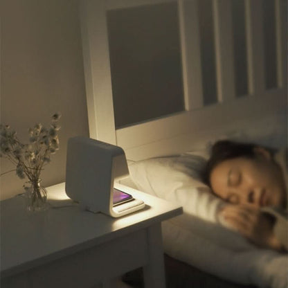 Digital Alarm Clock with Wireless Charging Pad – Modern Design