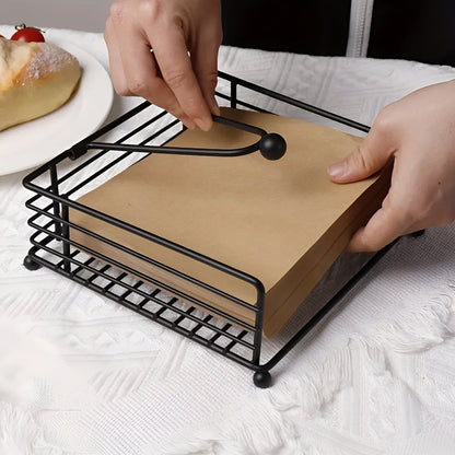 Sleek Napkin Holder for Table - Durable Iron, Modern Design