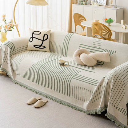 Sleek Sofa Cover - Soft Chenille, Cozy Snowflake Design
