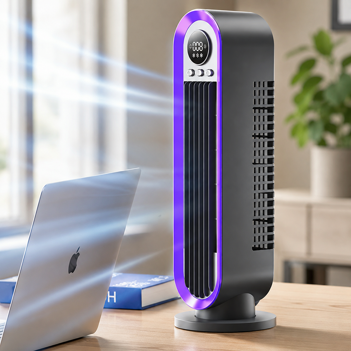 Sleek Tower Fan | Quiet Oscillating Fan with Remote Control | Efficient Cooling for Home Comfort
