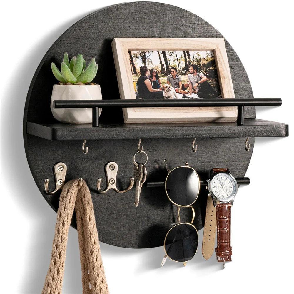 Rondo Key Holder for Wall - Sustainable Wood, Elegant Organizer