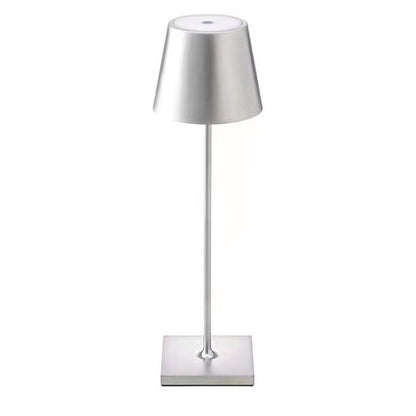 Rechargeable LED Touch Table Lamp with 3-Level Dimmer | Cordless Portable Desk Light for Indoor & Outdoor Use | IP54 Waterproof Metal Lamp