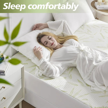 Slumblr | Cooling Bamboo Fiber Fitted Sheet with Waterproof Protection | Deep Pocket Design for Comfortable Sleep