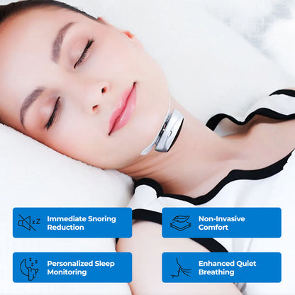 Anti Snore Device for Sleeping, Wearable Snore Stopper with Snore Detection Sensor, Rechargeable Snoring Solution