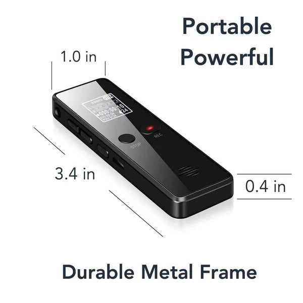 Smart Audio Recorder | Handheld Device with Voice Activation & 35-Hour Battery Life | Perfect for Lectures and Interviews