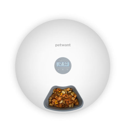 Smart Automatic Feeder | Automatic Pet Feeder with Six Meal Compartments | Convenient Feeding Solution for Cats and Dogs