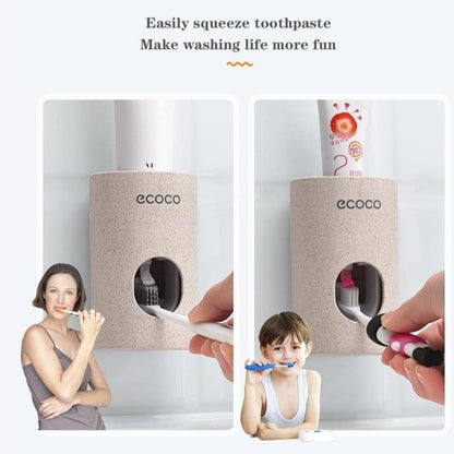 Smart Hygiene | Automatic Toothpaste Dispenser with Wall Mount for Organized Bathroom