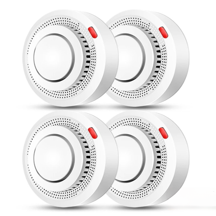 Battery Smoke Detector with Loud Alarm, Smart WiFi Smoke Alarm and Heat Detector, Fire Detector for Bedroom and Kitchen