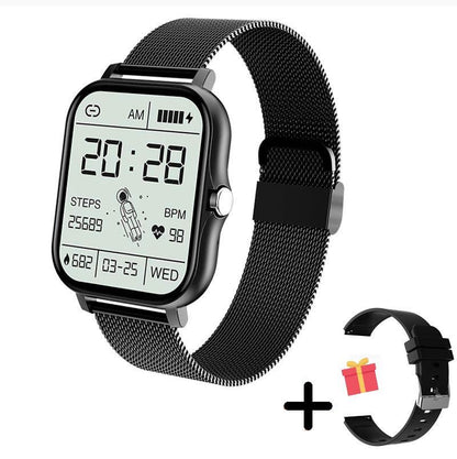 Fitness Tracker Smartwatch with Heart Rate Monitor, Blood Oxygen, Sleep Tracking & Waterproof Design for iOS & Android