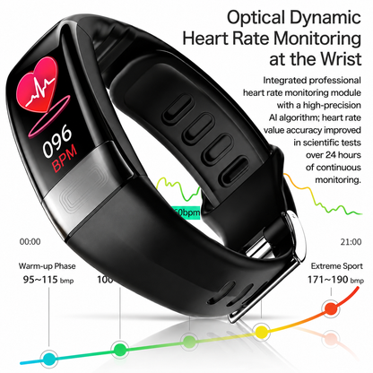 Fitness Tracker Watch with Heart Rate Monitor, Sleep Analysis & Daily Activity Tracking for iPhone & Android