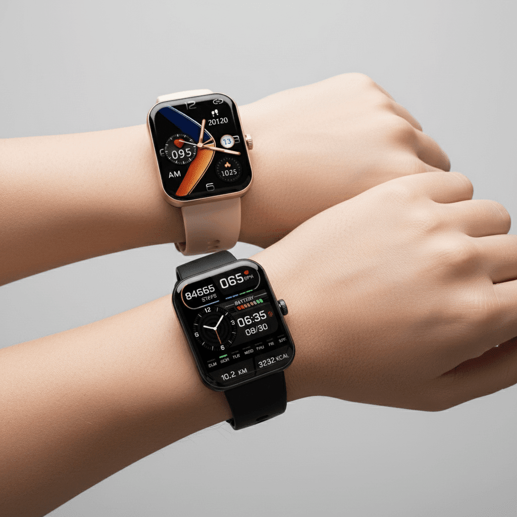 Non-Invasive Blood Sugar Trend Monitor Smartwatch for Health and Activity Tracking