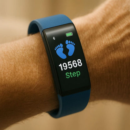 Health-Monitoring Smartwatch for Seniors with LED Display & Simple Interface for Daily Wellness Tracking