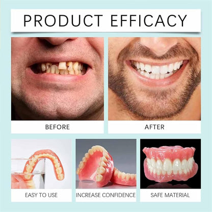 Silicone Denture Kit for Confident All-Day Smiling Without Slipping or Pain