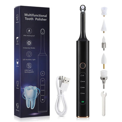 SmilePro | 5-in-1 Wireless Tooth Polisher with Adjustable Speed | Portable Dental Care for Brightening Your Smile