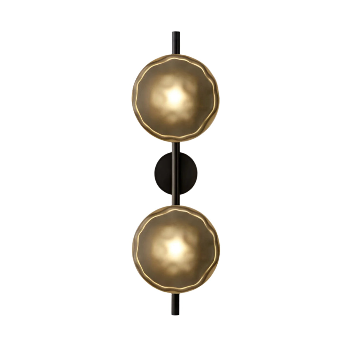 Modern Glass Sconce Light for Bedroom Hallway | Textured LED Wall Fixture Black or Gold Finish | Indoor Ambient Lighting