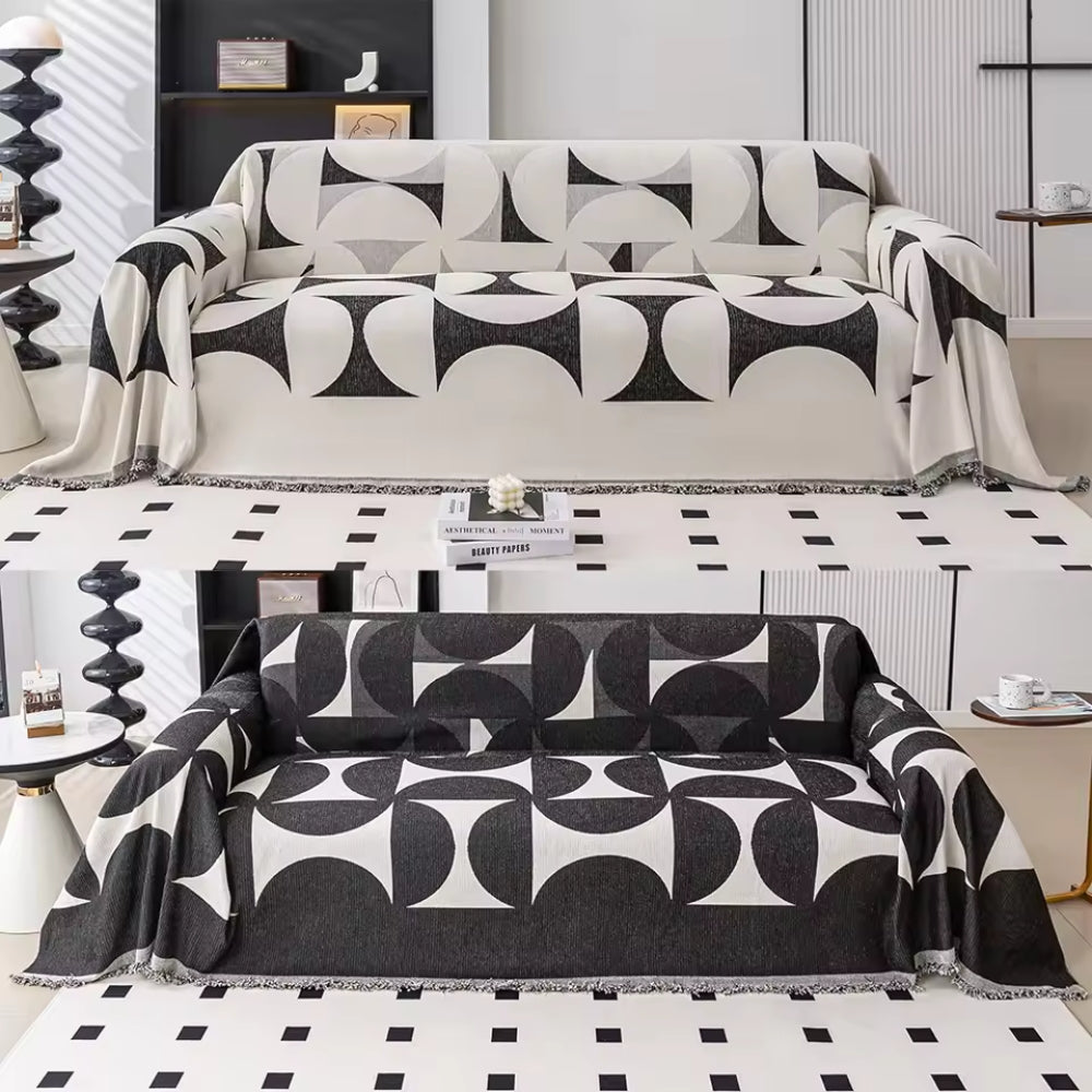 Windsor Sofa Cover - Chenille, Irregular Windmill Design