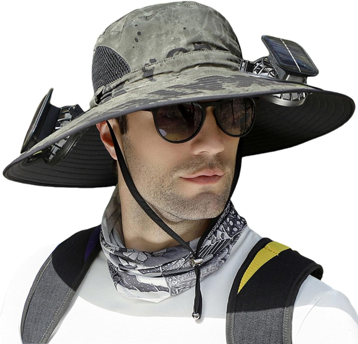 Solar Breeze | Solar Powered Fan Hat with Adjustable Size & Dual Power Design | Stay Cool Outdoors