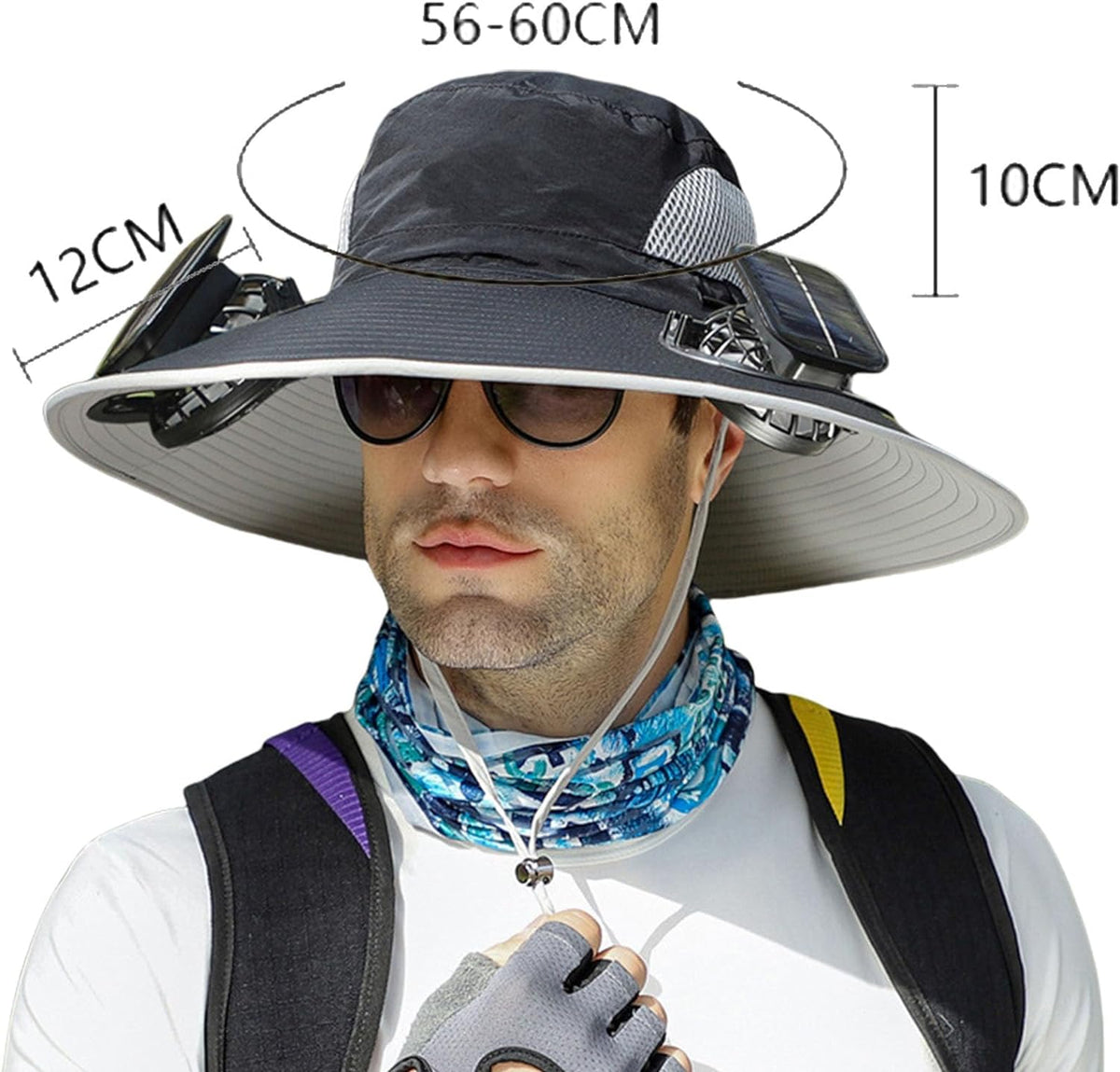 Solar Breeze | Solar Powered Fan Hat with Adjustable Size & Dual Power Design | Stay Cool Outdoors