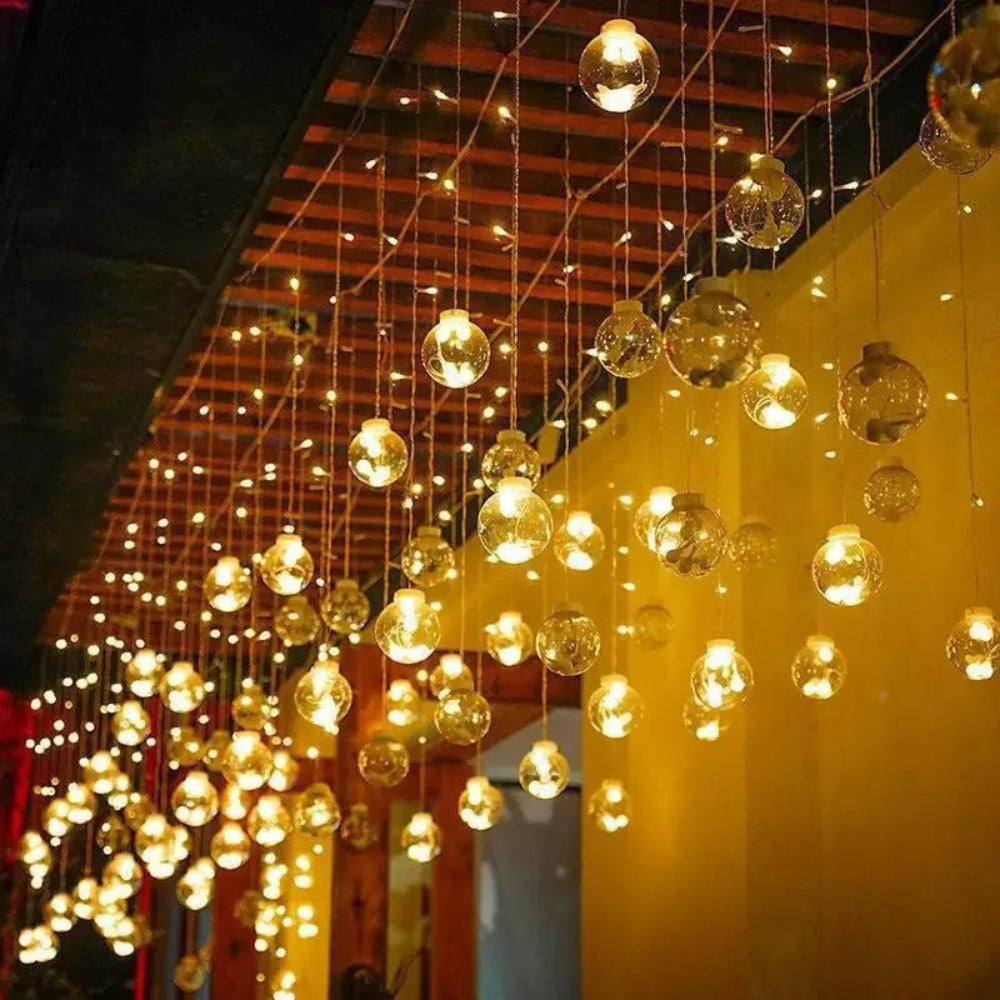 Solar Pendant String Lights – Elegant Outdoor Solar Lights with Dusk-to-Dawn Sensor for Garden and Patio