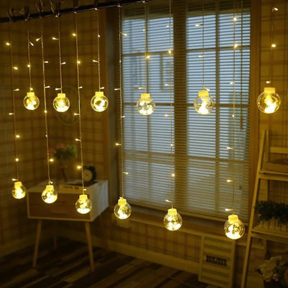 Solar Pendant String Lights – Elegant Outdoor Solar Lights with Dusk-to-Dawn Sensor for Garden and Patio