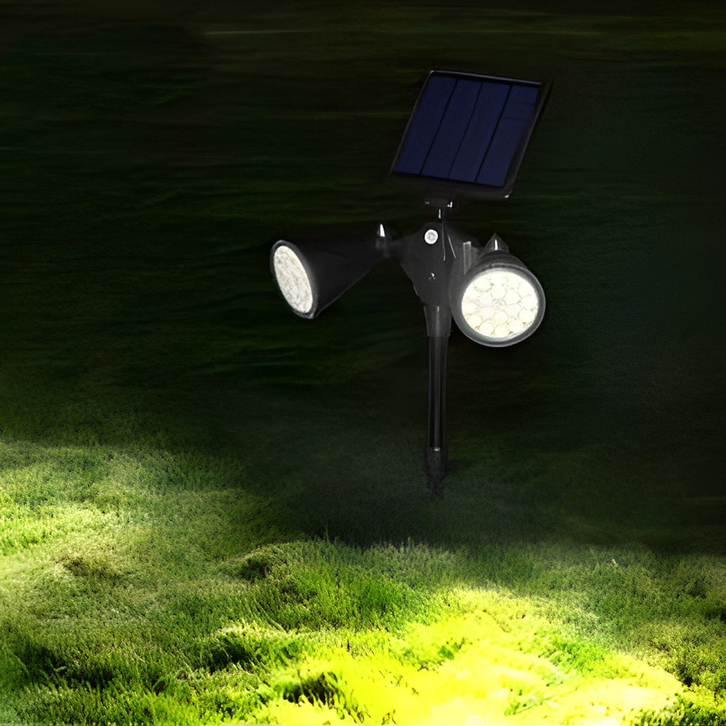 Solar Powered Garden Spotlights with Motion Sensor and Adjustable Brightness