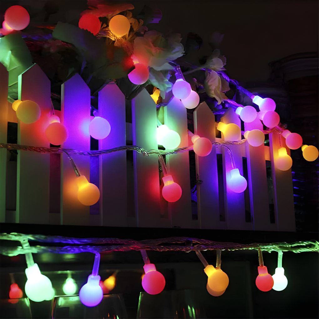 Solar String Lights | Outdoor LED Lights with Eco-Friendly Design | Weather-Resistant Party Ambiance for Gardens & Patios