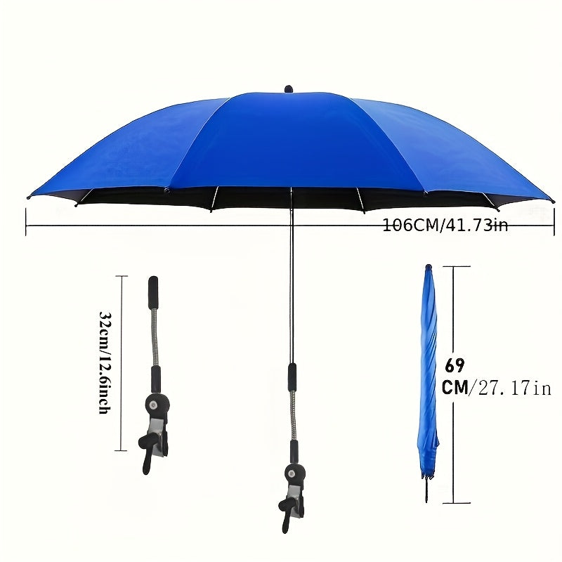Solara Portable Shade Umbrella - UV-Resistant Polyester, Adjustable Height