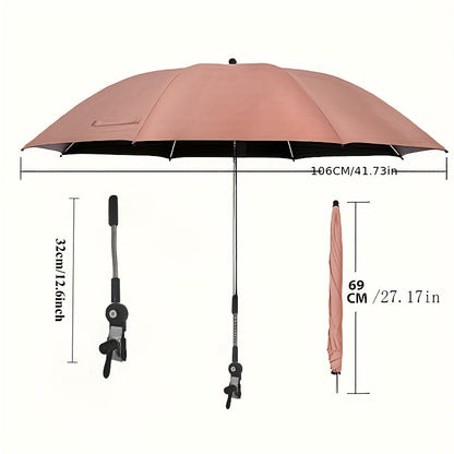 Solara Portable Shade Umbrella - UV-Resistant Polyester, Adjustable Height