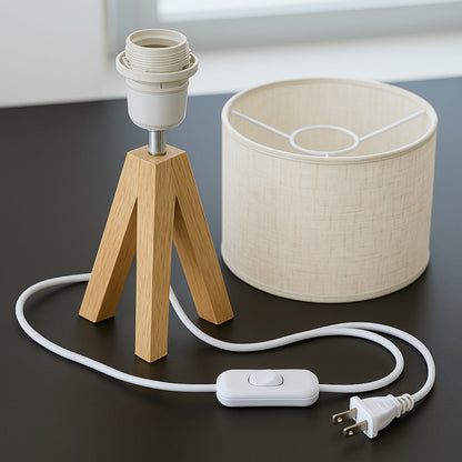 Solara Table Lamp - Wooden Base, Adjustable Light Settings for Bedroom and Desk