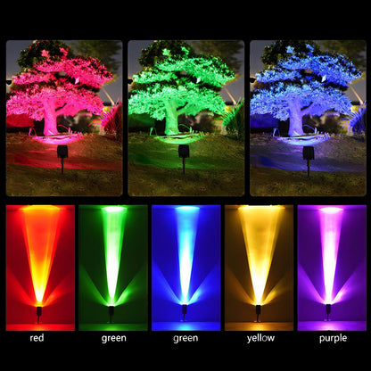 Adjustable Solar Spotlight for Garden | Zoom Beam Outdoor LED Light for Landscaping & Pathways | Warm White 3000K Wireless Solar Powered