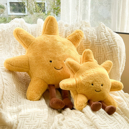 Celestial Throw Pillow Set Sun and Moon Design Decorative Cushion Cover 19x19 Inch Soft Cotton Polyester for Couch Bed Meditation Room Kids