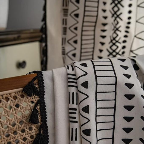 Solara Light Curtain - Embroidered Microfiber, Elegant Tassel Design