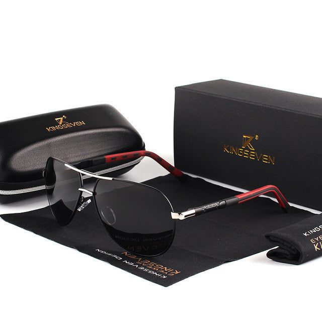 Men's Aviator Sunglasses with UV400 Protection & Anti-Glare Polarized Lenses for Driving, Hiking & Outdoor Activities