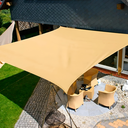 Waterproof Rectangular Shade Sail UV Protection Outdoor Canopy for Patio Deck Pool Garden Balcony Sun Shelter Heavy-Duty Polyester
