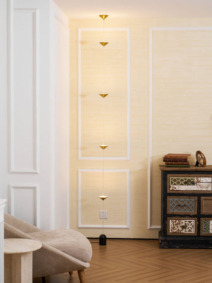 LED Floor Lamp with Marble Counterweight and Adjustable Pull Cable for Living Room Bedroom Reading Corner Modern Home Decor Ambient Task Lig