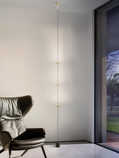 LED Floor Lamp with Marble Counterweight and Adjustable Pull Cable for Living Room Bedroom Reading Corner Modern Home Decor Ambient Task Lig