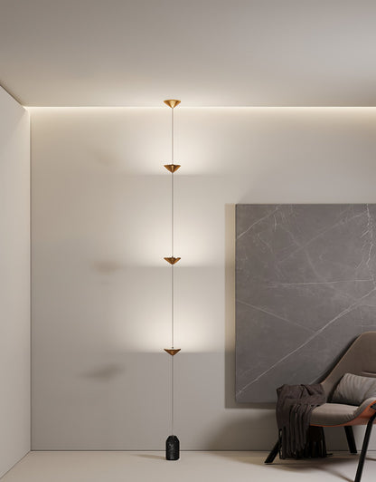 LED Floor Lamp with Marble Counterweight and Adjustable Pull Cable for Living Room Bedroom Reading Corner Modern Home Decor Ambient Task Lig