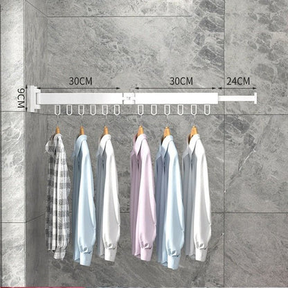 Space Saver | Wall Mounted Clothes Drying Rack with Retractable Design | Space-Saving Solution for Compact Laundry Areas